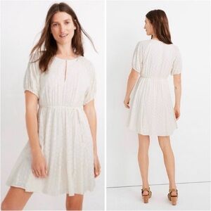 Madewell Eyelet Tassel- Tie Mini Dress